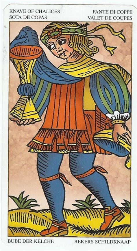 Page of cups tarot card (Knave of Chalices) | Cups tarot, Occult art ...