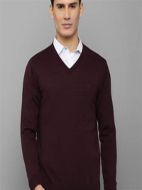 Buy Allen Solly Men Maroon Pullover - Sweaters for Men 20313530 | Myntra