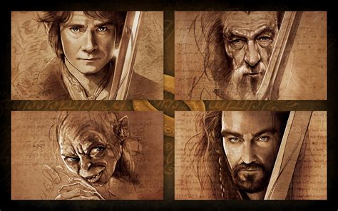 Download The Hobbit Character Collage Wallpaper | Wallpapers.com