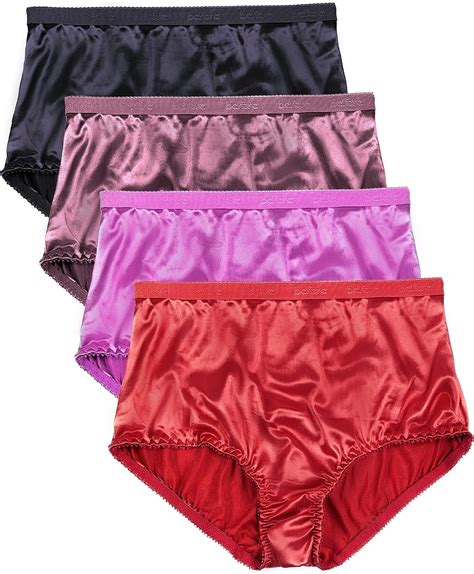 Barbra Lingerie Satin Panties S to Plus Size Womens Underwear Full ...