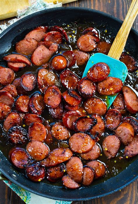 Spicy Peach Glazed Kielbasa - Recipe expert