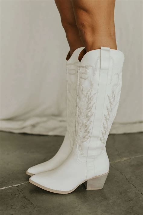 Western Wedding Boots, White Wedding Boots, Tall Western Boot, Cowgirl ...