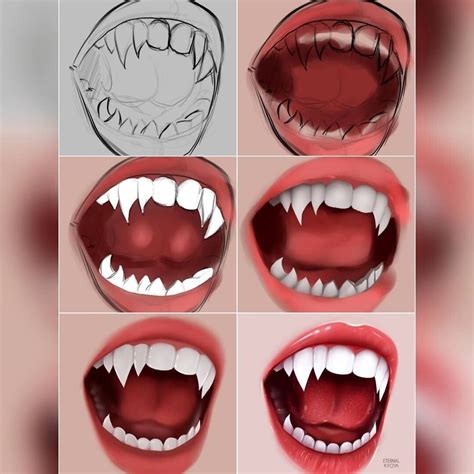 Draw Vampire Teeth