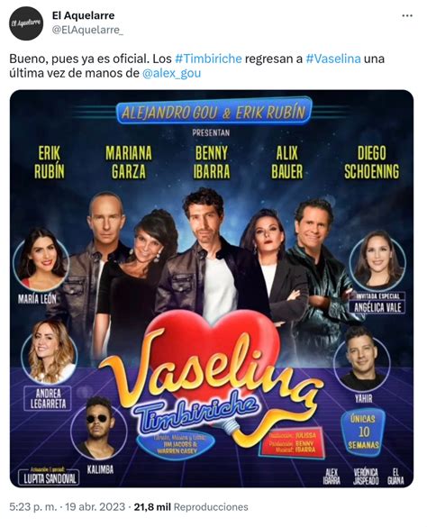 'Vaselina': Timbiriche, Andrea Legarreta y Angélica Vale regresan a ...