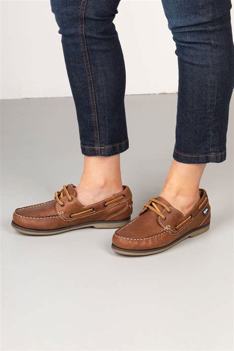 Ladies Leather Deck Shoes UK | Womens Lace Up Deck Shoes | Rydale
