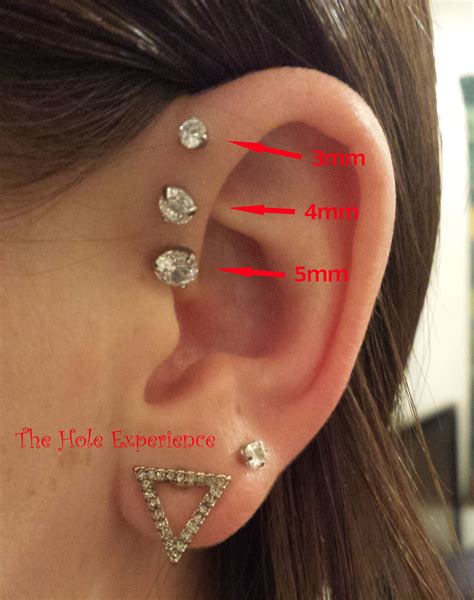 Triple Outer Helix Piercing