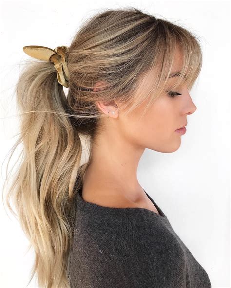 Ponytail Hairstyles With A Bang