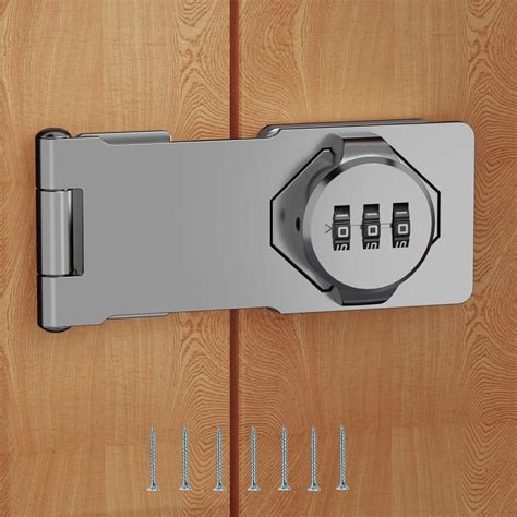 Keyless Combination Lock -3-Digit Combination Lock for Cabinet Doors ...