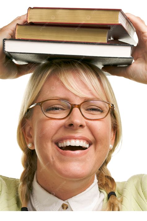 Attractive Woman With Her Books Book University Studying, Confidence ...
