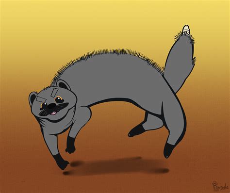 YCH chibi war dance ferret Sticks — Weasyl