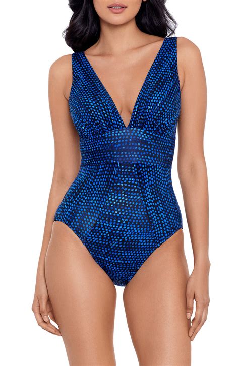 Miraclesuit® Miraclesuit Dot Com Odyssey One-piece Swimsuit - Blue ...