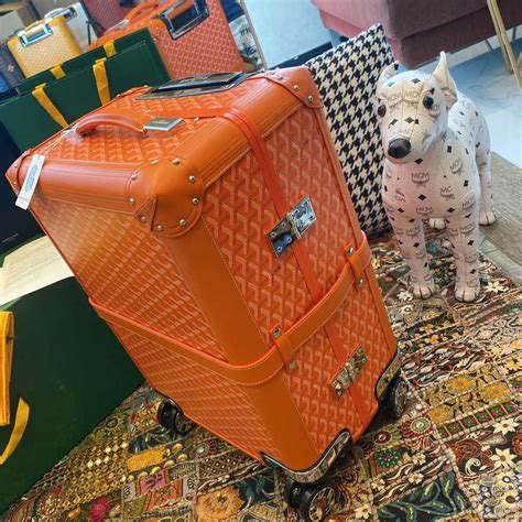 Goyard Travel Luggage 20 inch Orange Leather - AAA Bag