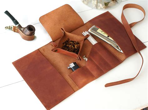 Leather Pipe Roll, Tobacco Pipe Roll, Leather Pipe Case, Lea | Inspire ...