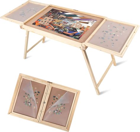 Lavievert Wooden Jigsaw Puzzle Table for Adults, Portable Folding ...