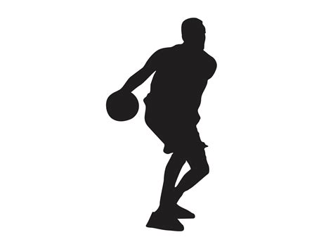 Silhouette Of A Basketball Player Carrying A Basketball 22599100 PNG