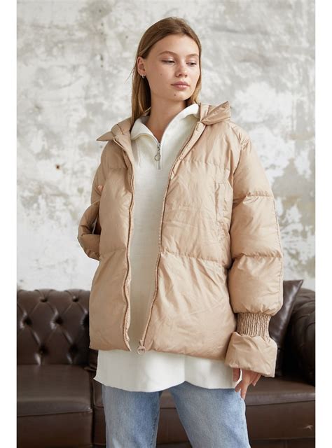 Beige - Puffer Jackets