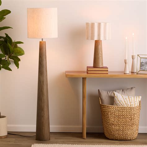 Yarra Faux Wood and Jute Tapered Floor Lamp - World Market