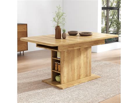 Rozkładany stół jadalny dla 4-6 osób z półkami do przechowywania - 110/ ...