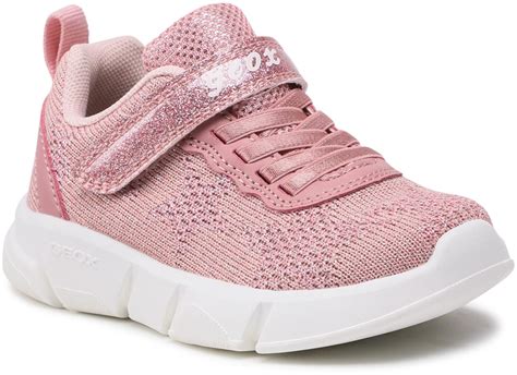 Scarpe Geox J Aril Girl D Per Bambine E Ragazze - Sneakers In Tessuto Con Suola In Gomma, Comode E Traspiranti