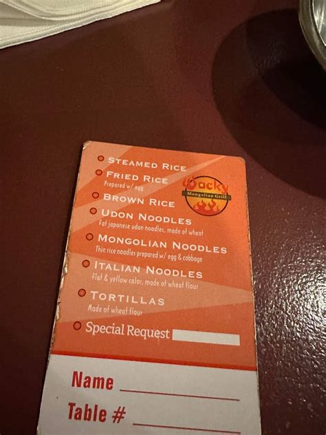 Wacky Mongolian Grill