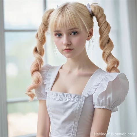 Maid with Petite Blonde Hair | Stable Diffusion Online