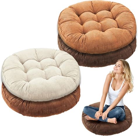 Amazon.com: Jerify 4 Pcs Round Floor Pillows Cushions 22 x 22 Inch ...