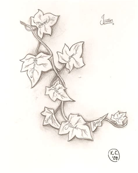 Ivy Leaf Sketch at PaintingValley.com | Explore collection of Ivy Leaf ...