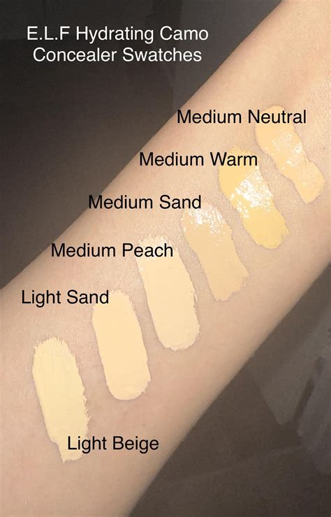 E.L.F. Hydrating Camo Concealer Swatches : r/swatchitforme