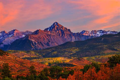 Mount Sneffels Sunset Southwest Colorado Fall Color Print | Prints By ...