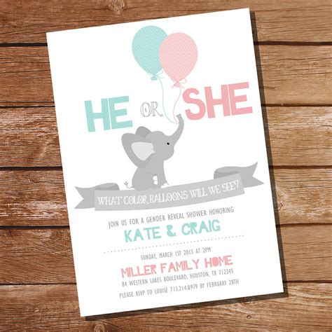 Invitation Ideas For Gender Reveal at Buddy Franzen blog
