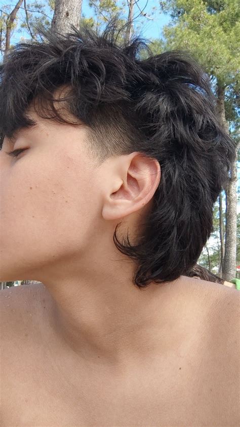 my mullet | Mens haircuts short hair, Wavy hair men, Mullet haircut
