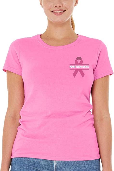 Personalized Breast Cancer Awareness Pink Ribbon Pocket Your Team Name ...