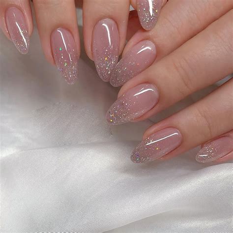 Pink Sparkle Acrylic Nails
