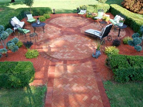 Red Brick Patio Designs Just Wrapped Up This Herringbone, Brick Patio,