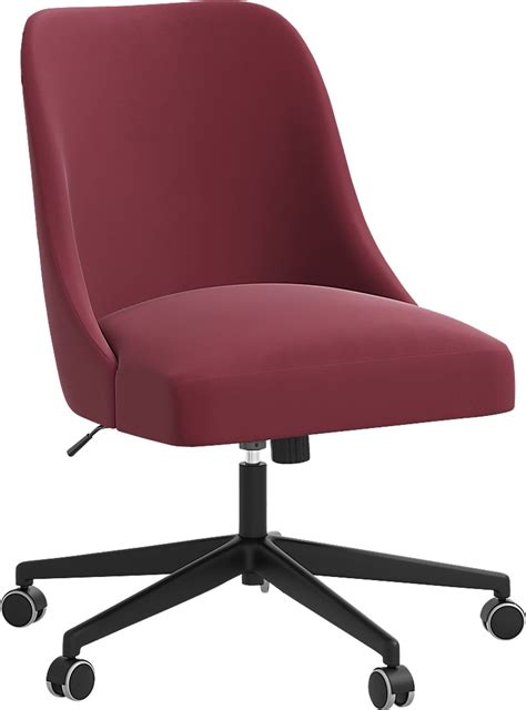 Carsell Burgundy Red Polyester Fabric Desk Chair | Rooms to Go