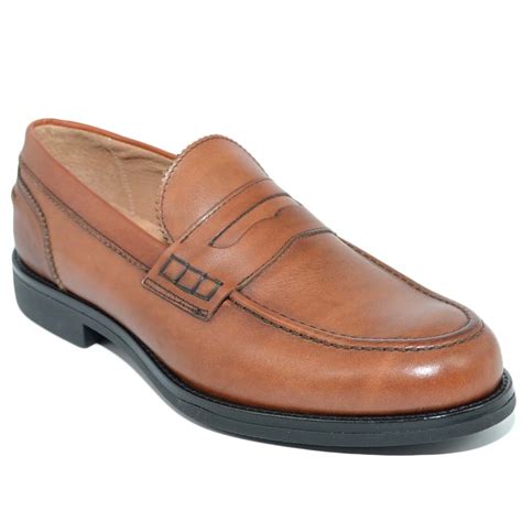Mocassino Uomo In Vera Pelle Di Nappa Spazzolata - Doppia Fibbia, Suola In Gomma Sottile, Handmade In Italy