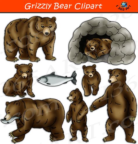 Grizzly Bear Clipart Graphics Download - Clipart 4 School