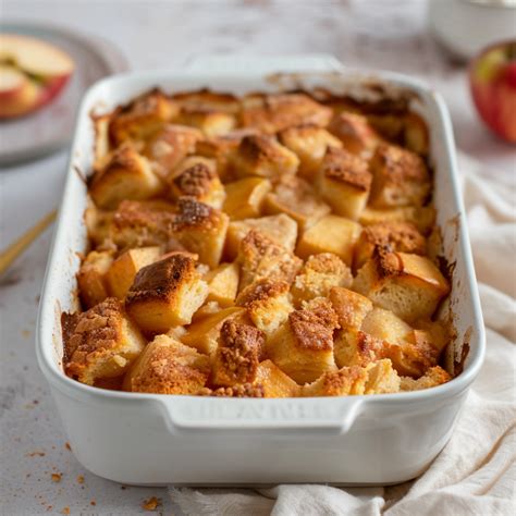 Easy Apple Bread Pudding - Krystel's Cooking