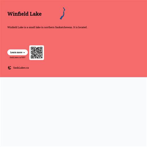 Winfield Lake - SaskLakes