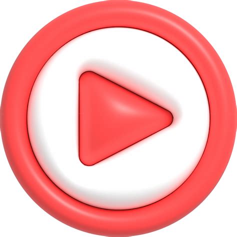 Realistic Play button, Video player and streaming icon, live stream 3D ...