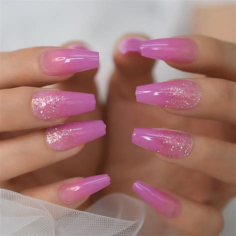 Pink Sparkly Nails