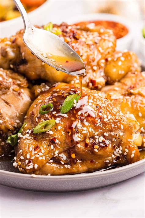 Sticky Honey Glazed Chicken Thighs - Kylee Cooks
