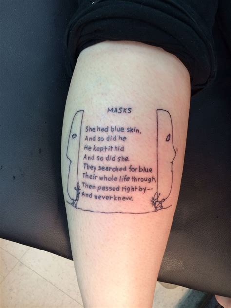 Shel Silverstein Masks Tattoo