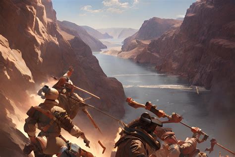 AI Representation of the Second battle of Hoover dam : r/TheCaesarLegion
