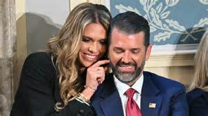 Donald Trump Jr. and girlfriend Bettina Anderson are all smiles in passionate moment at FIFA event