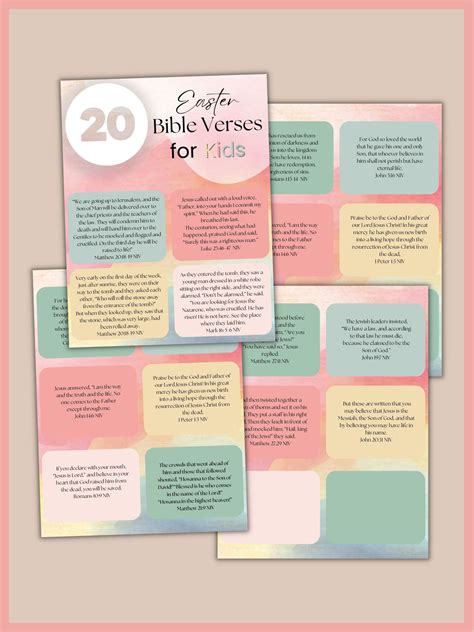 10 Essential Easter Verses for Kids - with Printables! | Healing Home