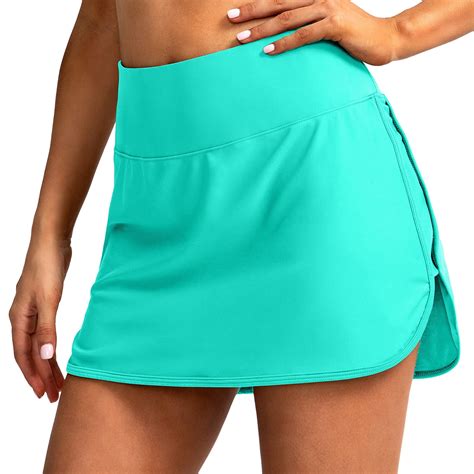 fvwitlyh Womens Swim Skirt Women's Solid&Leaf&Leopard&Print Swim Skirt ...