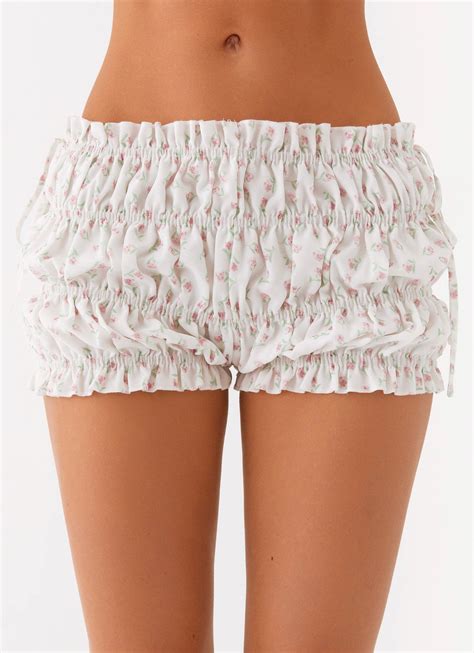 Loz Shirred Micro Short - White Floral – Peppermayo