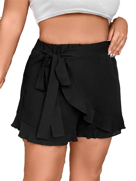 Casual Skort Black Plus Size Womens Shorts (Women's) - Walmart.com