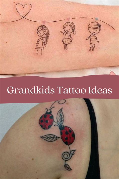 91 Meaningful Grandchildren Tattoos + Images | Tattoos for kids ...